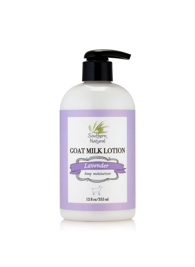 southern natural Goat Milk Lotion (12 Oz) - Lavender - Face And Body Moisturizer For Dry Skin - Moisturizing Skincare And Hand Cream  - Image 1