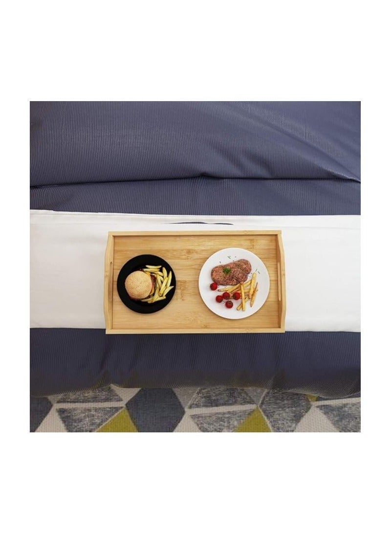 Portable Breakfast Bed Tray, Laptop Tea and Food Table with Foldable Legs, Made of Wood - Image 2