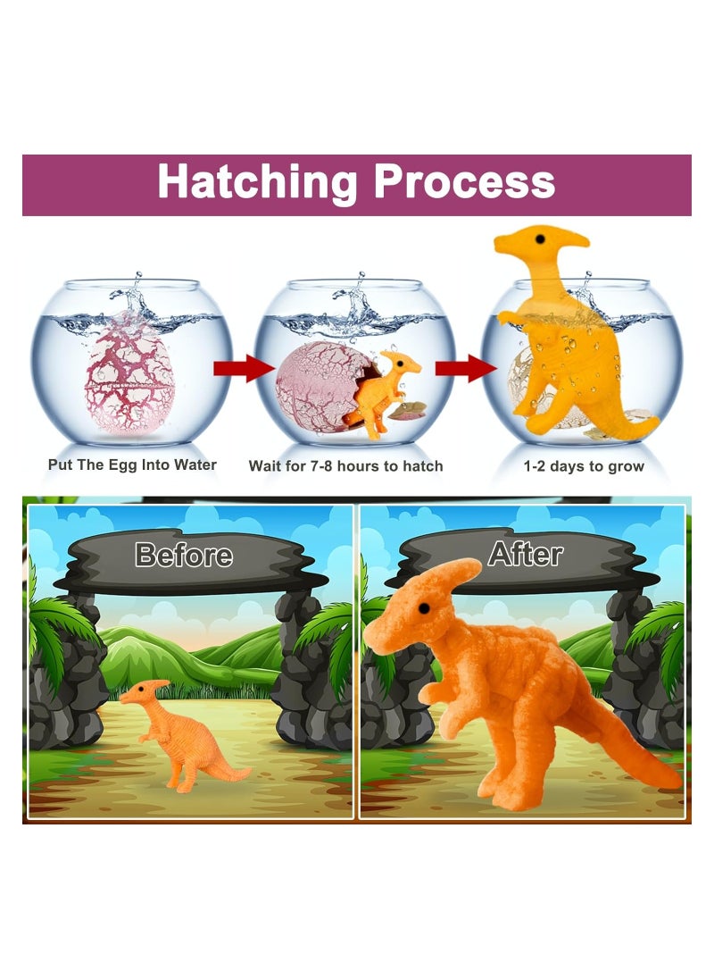SYOSI 6 Pack Hatching Growing Dinosaur Toys 3.2" Magic Large Size Grow Dinosaurs Egg Jumbo Dino Eggs Party Favor Gifts Grow in Water Crack Surprise Eggs for Toddlers Kids Boys Girls  - Image 2