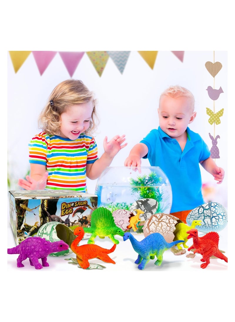 SYOSI 6 Pack Hatching Growing Dinosaur Toys 3.2" Magic Large Size Grow Dinosaurs Egg Jumbo Dino Eggs Party Favor Gifts Grow in Water Crack Surprise Eggs for Toddlers Kids Boys Girls  - Image 4
