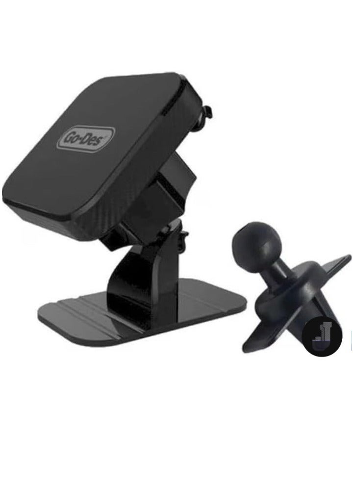 JAJEEK 2-in-1 Magnetic Car Holder – Universal Dashboard & Air Vent Phone Mount for iPhone, Android & More - Image 1