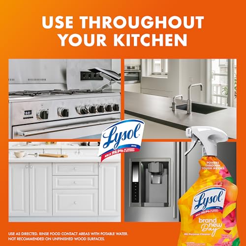 Lysol All Purpose Cleaner Spray, Multi-Purpose Disinfecting Spray, Kitchen & Bathroom Cleaner, Mango & Hibiscus Scent, 32 Fl Oz - Image 5