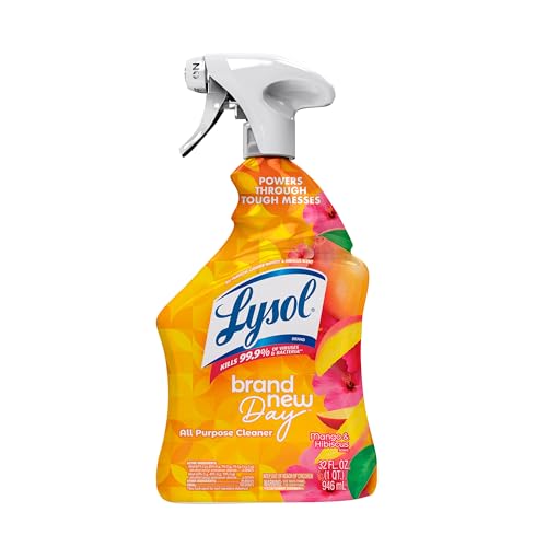Lysol All Purpose Cleaner Spray, Multi-Purpose Disinfecting Spray, Kitchen & Bathroom Cleaner, Mango & Hibiscus Scent, 32 Fl Oz - Image 1