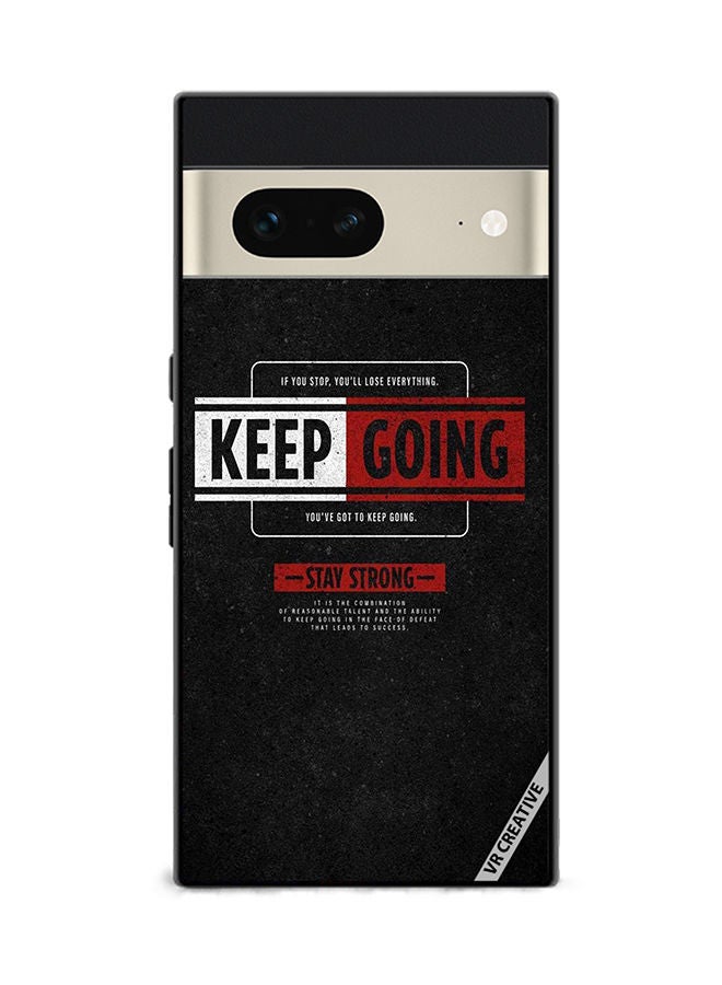 VR CREATIVE Protective Case Cover For Google Pixel 7 Keep Going Design Multicolour - Image 1