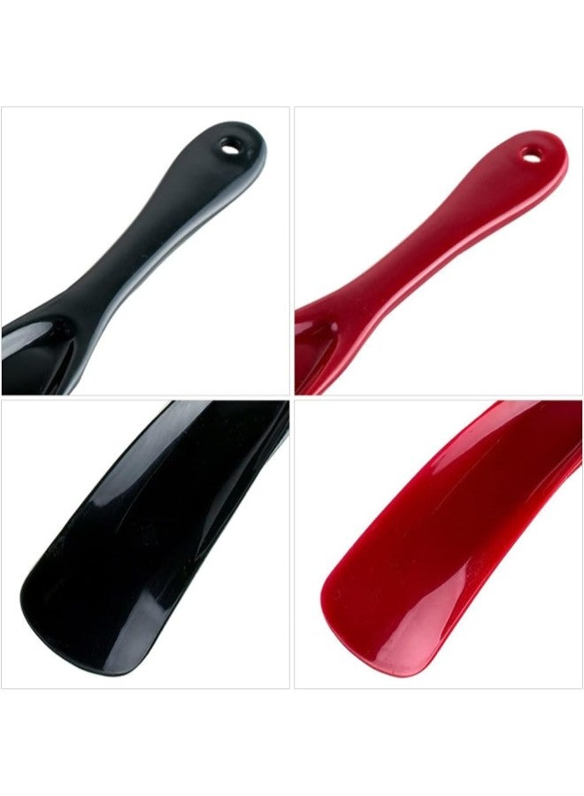 klarako 4Pcs Plastic Shoehorns Hangable Shoe Horns Professional Shoehorns Comfortable Shoe Lifter Short Handled Shoe Helper Shoes Dressing Aid for Seniors Kids Pregnancy Men Women (Assorted Color) - Image 3