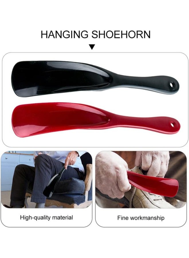 klarako 4Pcs Plastic Shoehorns Hangable Shoe Horns Professional Shoehorns Comfortable Shoe Lifter Short Handled Shoe Helper Shoes Dressing Aid for Seniors Kids Pregnancy Men Women (Assorted Color) - Image 5