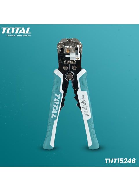 TOTAL Automatic Wire Stripper 3 in 1 Tool for Precise Wire Stripping, Cutting & Crimping THT15246