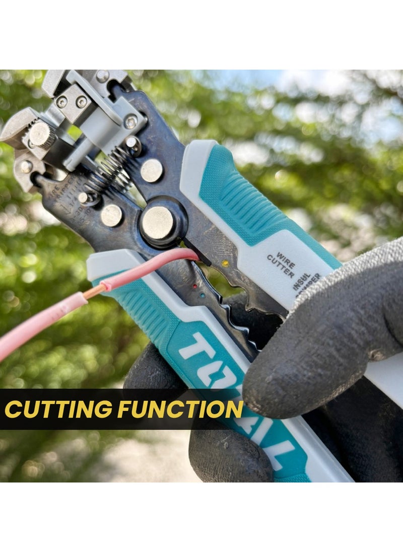 TOTAL - TOTAL Automatic Wire Stripper 3 in 1 Tool for Precise Wire Stripping, Cutting & Crimping THT15246 - Image 1