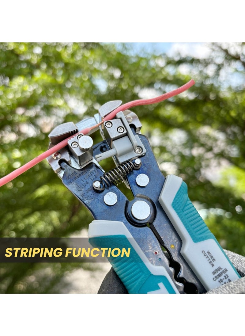 TOTAL - TOTAL Automatic Wire Stripper 3 in 1 Tool for Precise Wire Stripping, Cutting & Crimping THT15246 - Image 1
