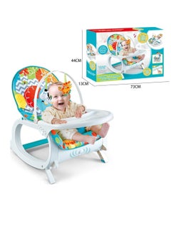 MUMS PLANET 2*1 Baby Rocking Chair and Multifunctional Dining Chair with Music and Lights Plastic Value Gift for Children 6 Months and Above  - Image 1