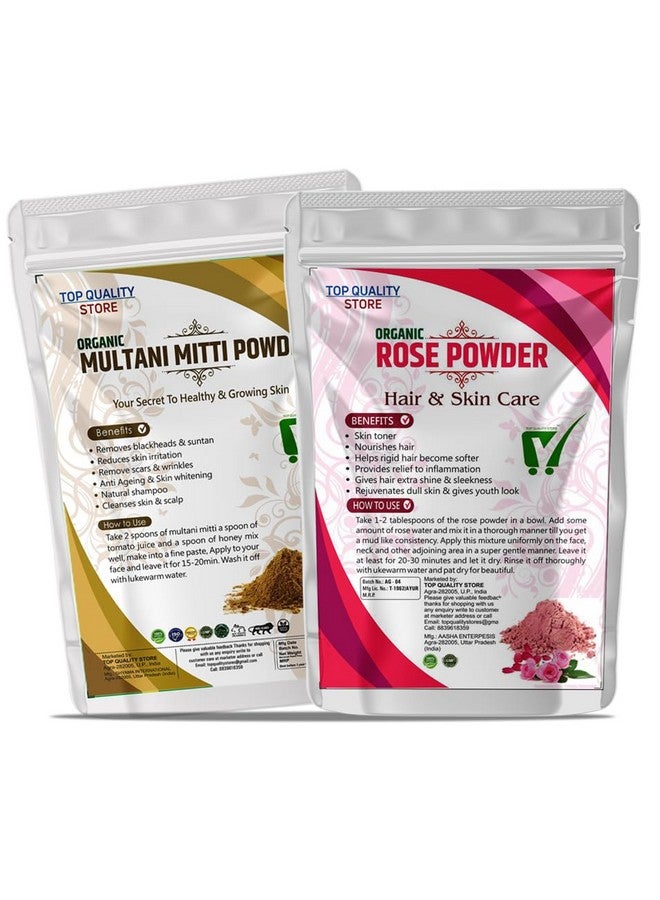 TQS Natural Multani Mitti & Rose Powder Pack(Combo Pack)