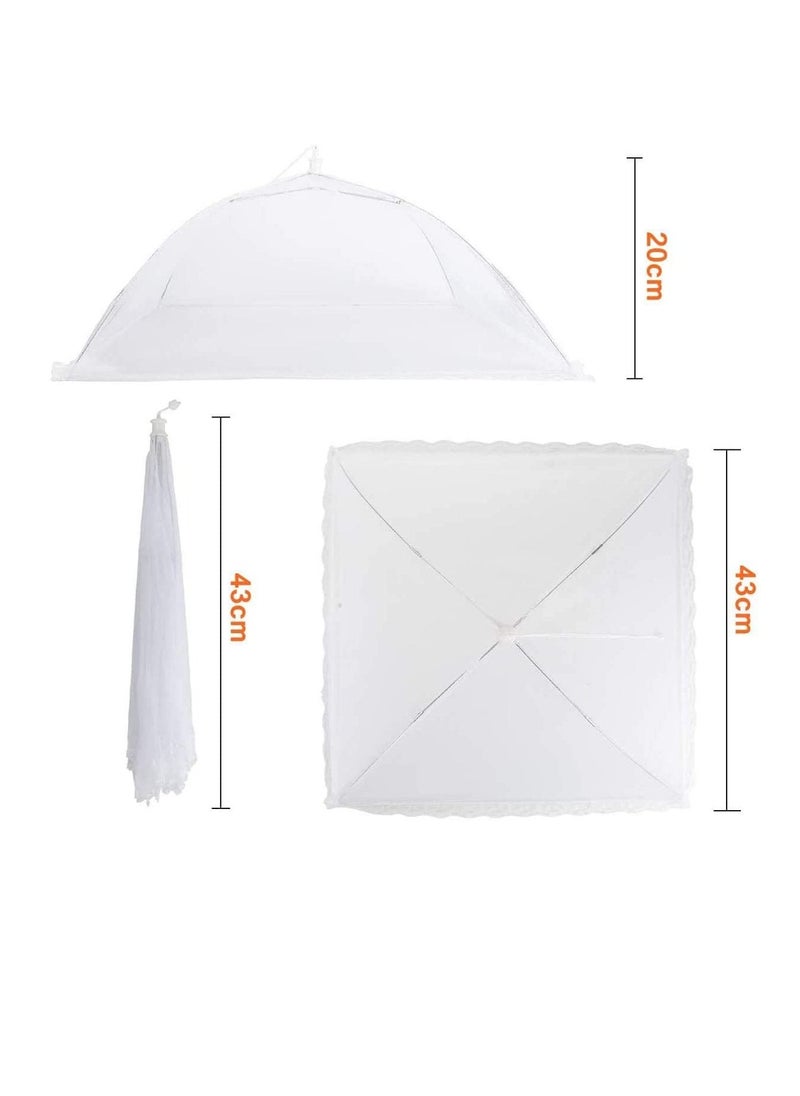 Excefore - Pop-Up Mesh Food Cover, Mesh Screen Food Covers Umbrella Tent, Reusable and Collapsible Food Cover Net Keep Out Outdoor Flies, Bugs, Mosquitos, Picnics, BBQ Mesh Food Cover Nets (2) - Image 1