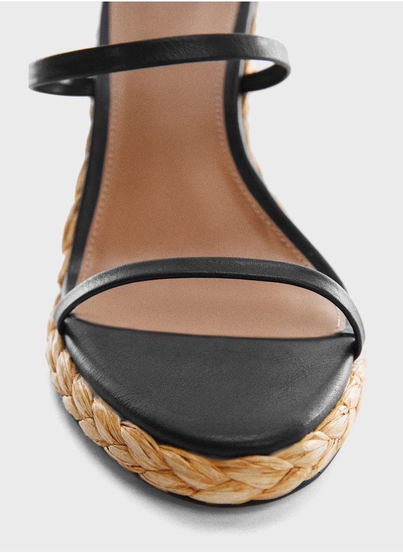 MANGO - Choco Wedge Sandals - Image 1