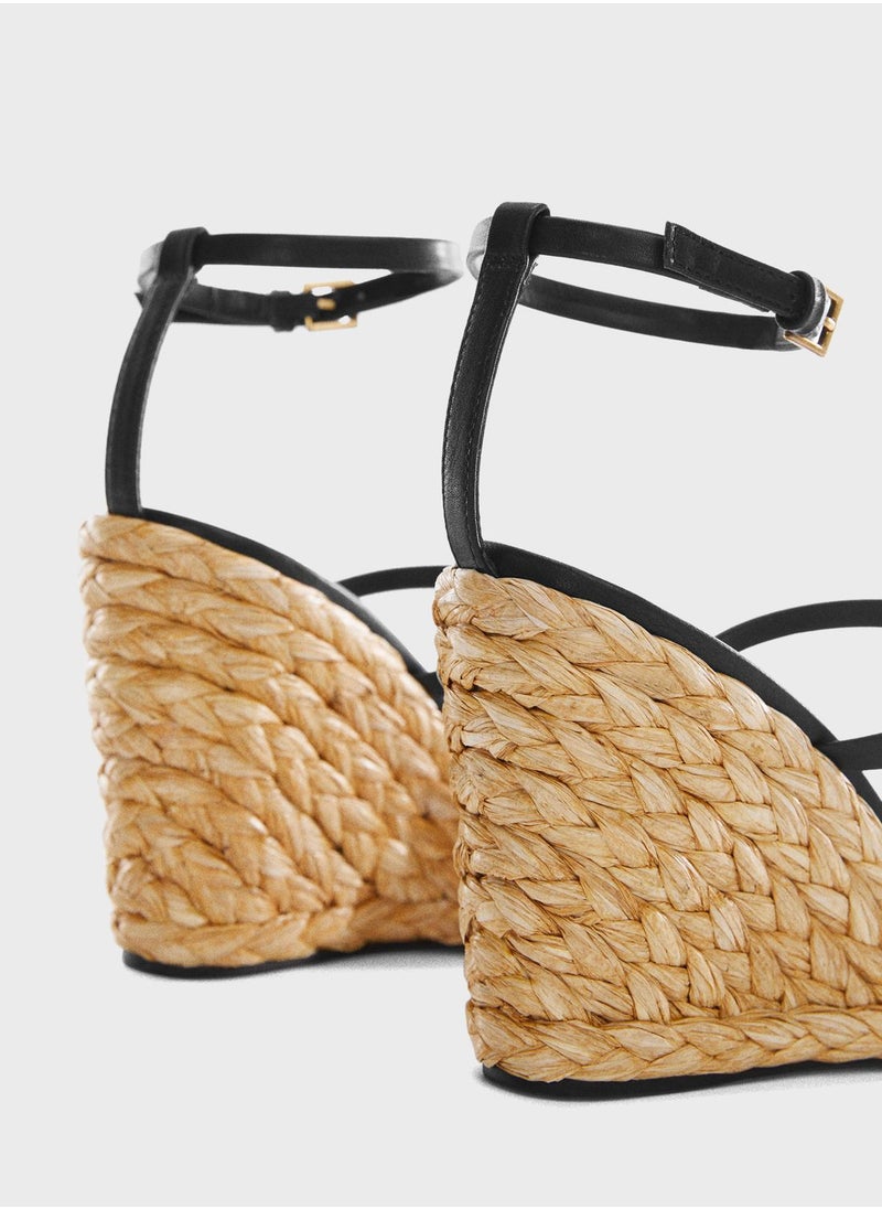 MANGO - Choco Wedge Sandals - Image 1