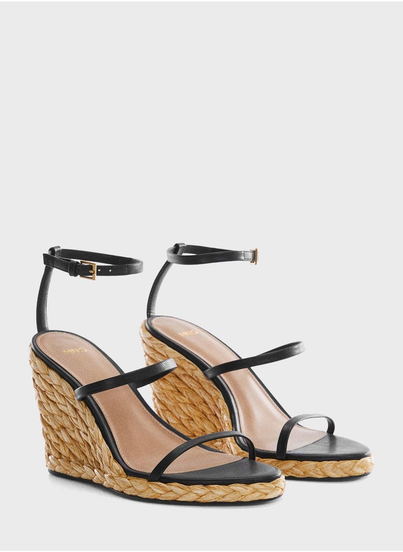 MANGO - Choco Wedge Sandals - Image 1