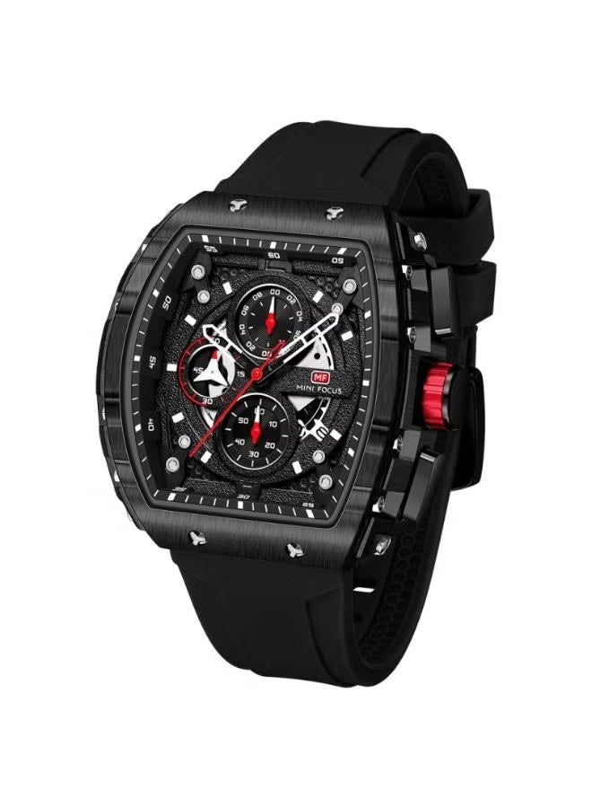 Mini Focus Men's Watch with Black Silicone Strap MF0399G - Image 1