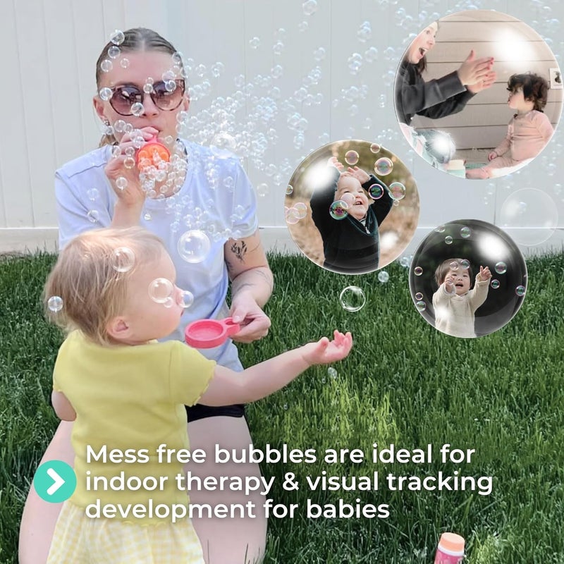 Spike Innobaby Bubble Blower with Mess Free Botanical Bubbles and Dipping Tray - Pink Color - Magic Wand Blows Oodles of Bubbles Without The Mess - Recommended for Speech, Visual & Motor Development - Image 5