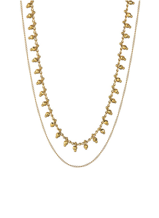 Lee Cooper Women's Stainless Steel Gold Necklace - LC.N.01244.110  - Image 1