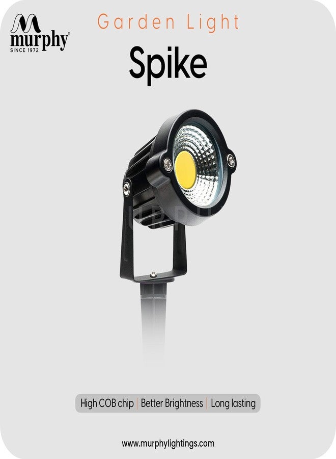 Murphy 10W Heavy-Duty LED Spike Focus Light - IP65 Water Resistant, Adjustable 180°, High-Grade Aluminium Material, Outdoor Garden Lights with 2 Years Warranty (Warm White), Pack of 2 - Image 2