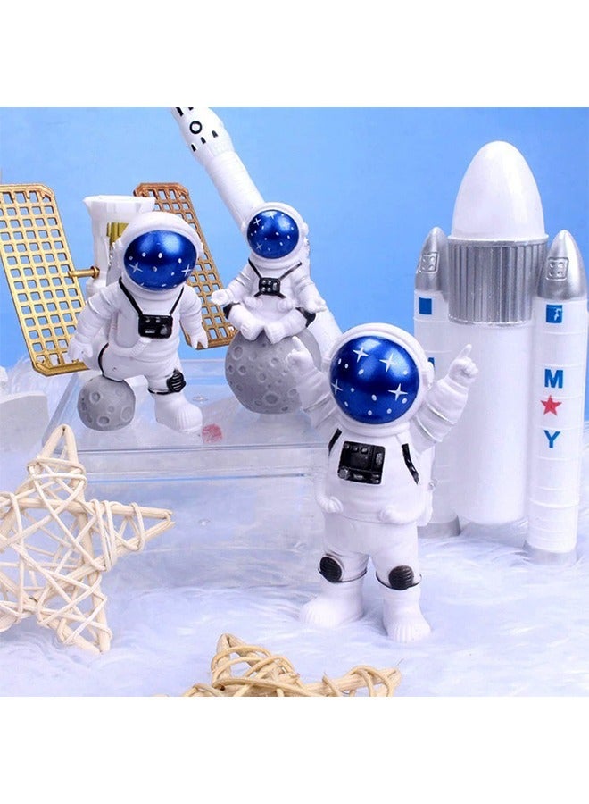 3 Pcs  Astronaut Decoration, Desktop Ornaments Astronaut Statue Model for Living Room TV Cabinet Hanging Decoration Room Decoration Space Theme Birthday Gift - Image 4