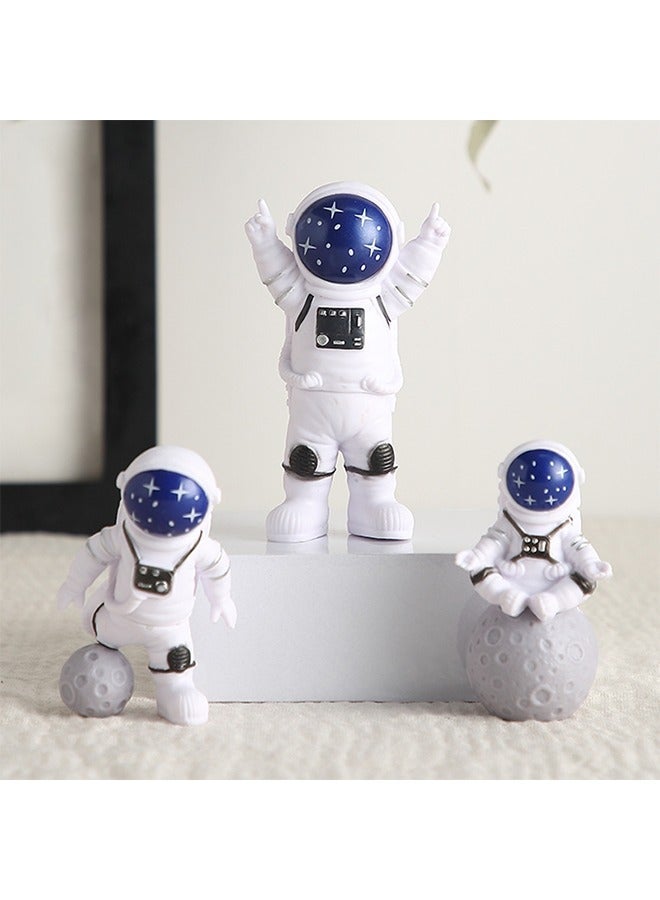 3 Pcs  Astronaut Decoration, Desktop Ornaments Astronaut Statue Model for Living Room TV Cabinet Hanging Decoration Room Decoration Space Theme Birthday Gift - Image 3