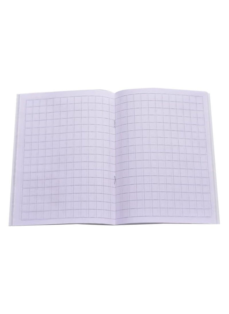 Stapled Math (Squares) Notebook 60 Sheets 16 * 22 cm Pack Of 3 Notebooks - Multicolour