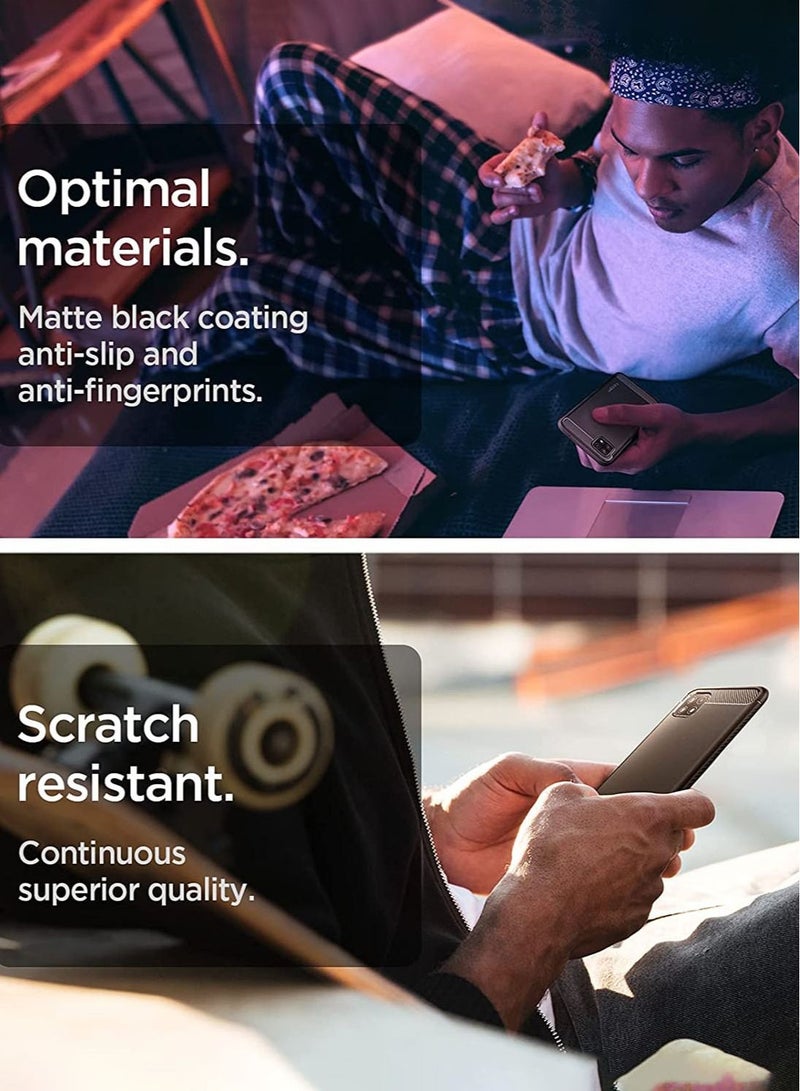 Spigen Rugged Armor Case Cover for Samsung Galaxy A22 5G - Matte Black - Image 4