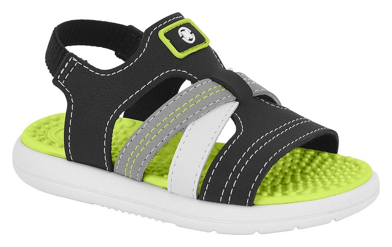 Molekinho Infant Boys Sandals With Back Strap Black | Made In Brazil - Image 2