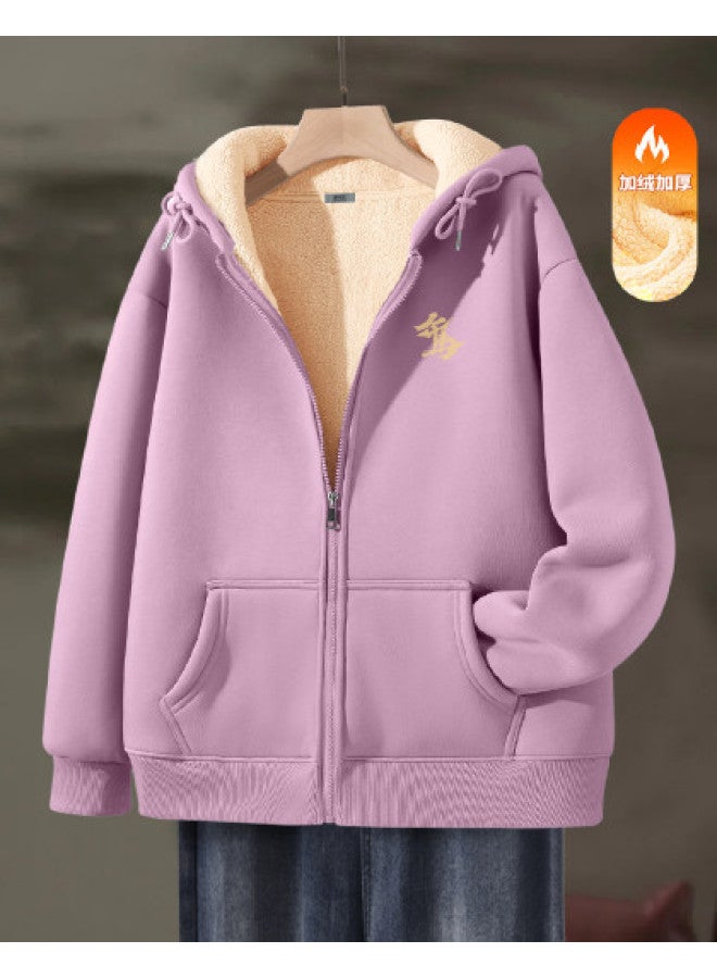Flying in the snow Fleece Hoodie Women's Autumn Winter 2026 Year Of The Horse Zodiac Heavyweight Loose Top - Image 1