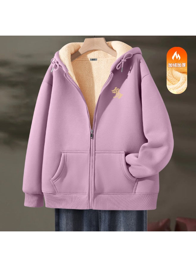 Flying in the snow Fleece Hoodie Women's Autumn Winter 2026 Year Of The Horse Zodiac Heavyweight Loose Top - Image 2