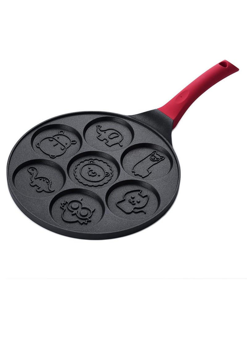 Pancake Maker Pan - Griddle Pancake Pan Molds for Kids Nonstick Pancake Griddle Pan with 7 Animal Shapes  - Image 1