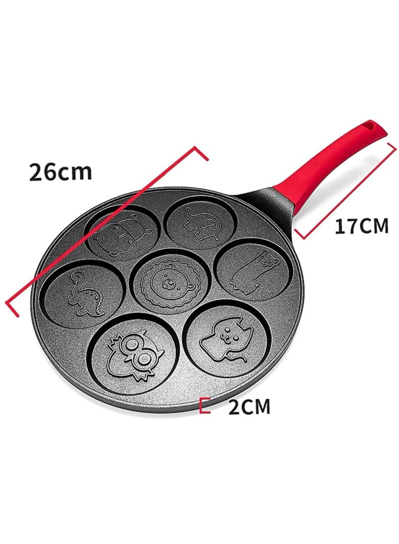 Pancake Maker Pan - Griddle Pancake Pan Molds for Kids Nonstick Pancake Griddle Pan with 7 Animal Shapes  - Image 3