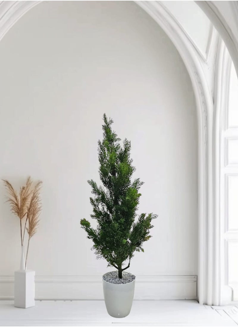 AL KHALDIYA Vegetable tree with a white pot in an attractive design, make your home more elegant, 130 cm  - Image 1