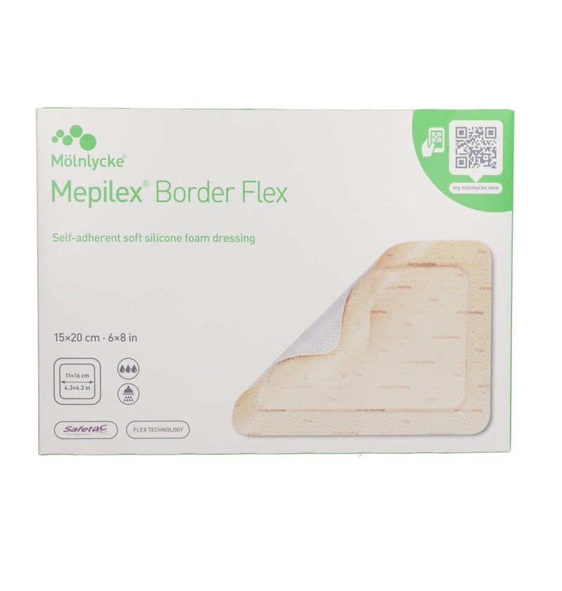 Molnlycke Mybelex adhesive, size 15 cm*20cm, for difficult wounds and bed sores (box: five pieces) - Image 3