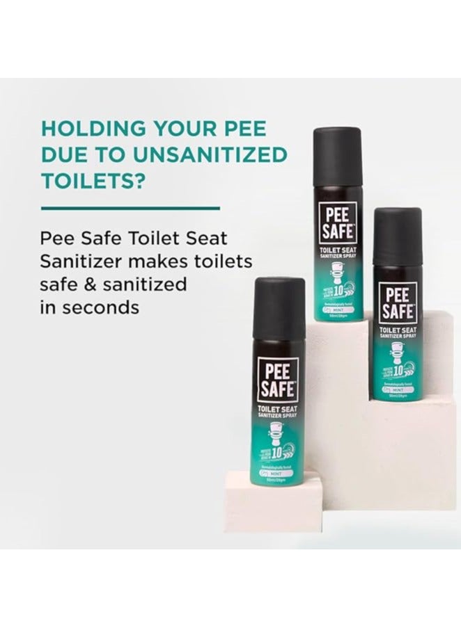 بيساف PEEESAFE PEE SAFE بخاخ مطهر لمقعد المرحاض بالنعناع، ​​75 مل - Image 2