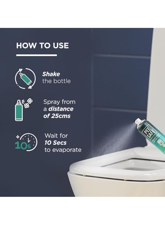 بيساف PEEESAFE PEE SAFE بخاخ مطهر لمقعد المرحاض بالنعناع، ​​75 مل - Image 4