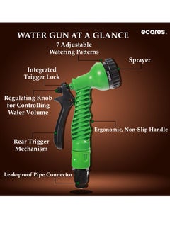 ECARES ECARES® Magic Hose, Flexible Garden Hose, 3 Time Expandable, 7 Function Spray Gun, No Kink, No Twist, Light Weight, Retractable Hose, Watering Kit, Hose Kit, for Garden, Patio, Car Washing. 100 Foot.  - Image 5