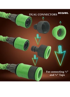 ECARES ECARES® Magic Hose, Flexible Garden Hose, 3 Time Expandable, 7 Function Spray Gun, No Kink, No Twist, Light Weight, Retractable Hose, Watering Kit, Hose Kit, for Garden, Patio, Car Washing. 100 Foot.  - Image 3