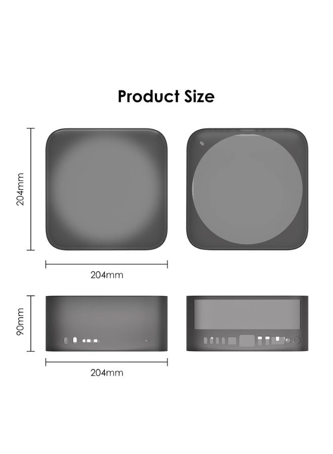 Black Silicone Protective Cover for Apple Mac Studio | Dustproof u0026 Scratch-Resistant with Ventilated Base - Image 5