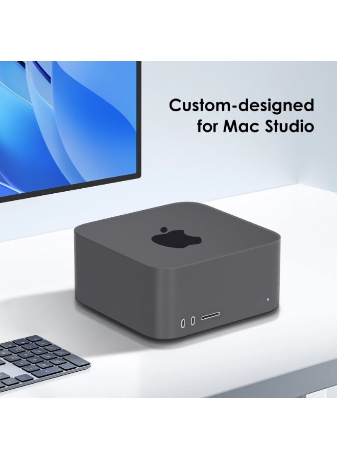 Black Silicone Protective Cover for Apple Mac Studio | Dustproof u0026 Scratch-Resistant with Ventilated Base - Image 3
