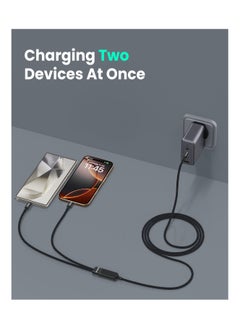 Moxedo Moxedo 2 in 1 Charging Cable 100W PD Fast Charging PD 3.0 USB-C to C + C 1.5 Meters Braded Nylon Cable Compatible for iPhone, Samsung, MacBook Air/Pro, Lenovo, iPad and More  - Image 3