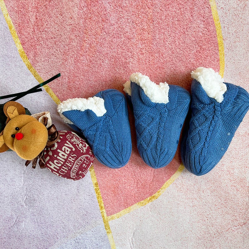 Children'S Floor Socks Fleece-Lined Thick Socks Winter Warm Girls Baby Non-Slip Coral Fleece Indoor Socks - Image 5