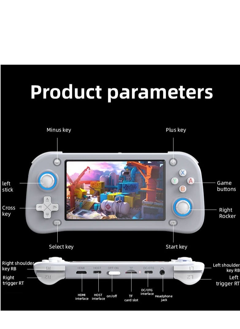 B NEW - 2025 XF43 Retro Handheld Game Console, 4.3” IPS Screen, Hall Joystick & Triggers, RK3128 Gaming Chip, 3000mAh Battery, 30+ Emulators with preload game, HDMI 1.4 Output, Ergonomic Design - Image 1