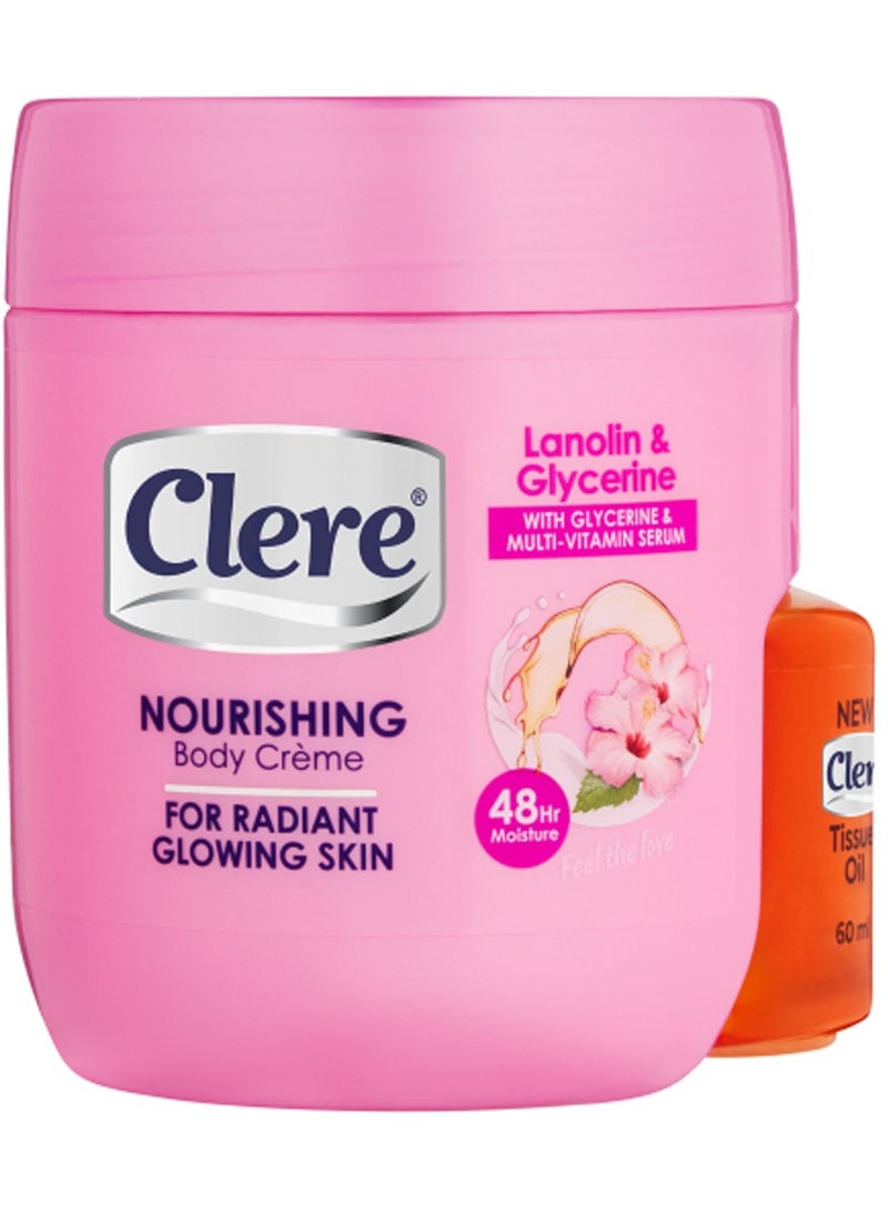 CLERE Lanolin And Glycerin Body Cream White 400ml - Image 1