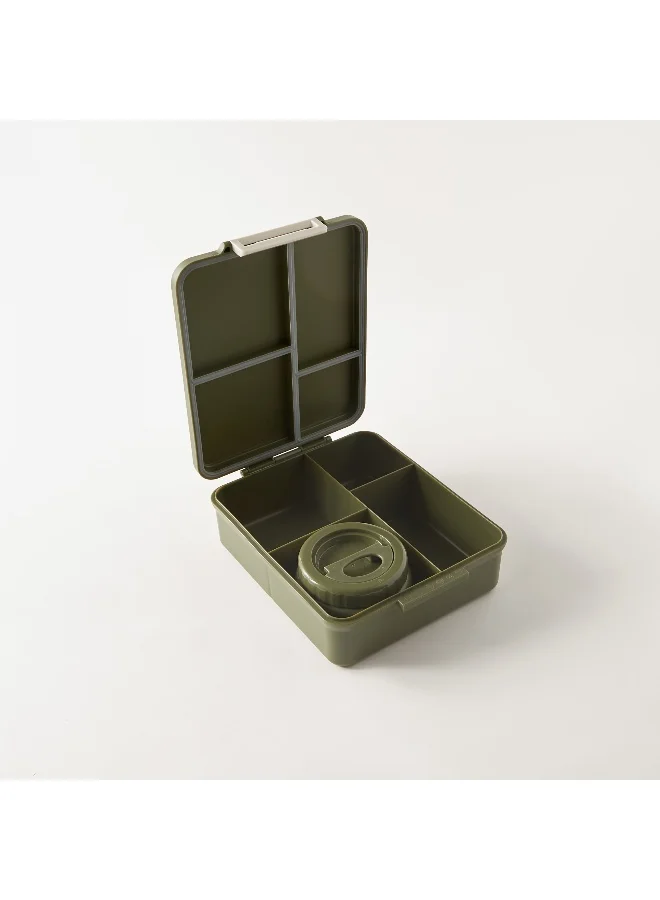 Citron Citron Green Sectioned Lunch Box for Kids