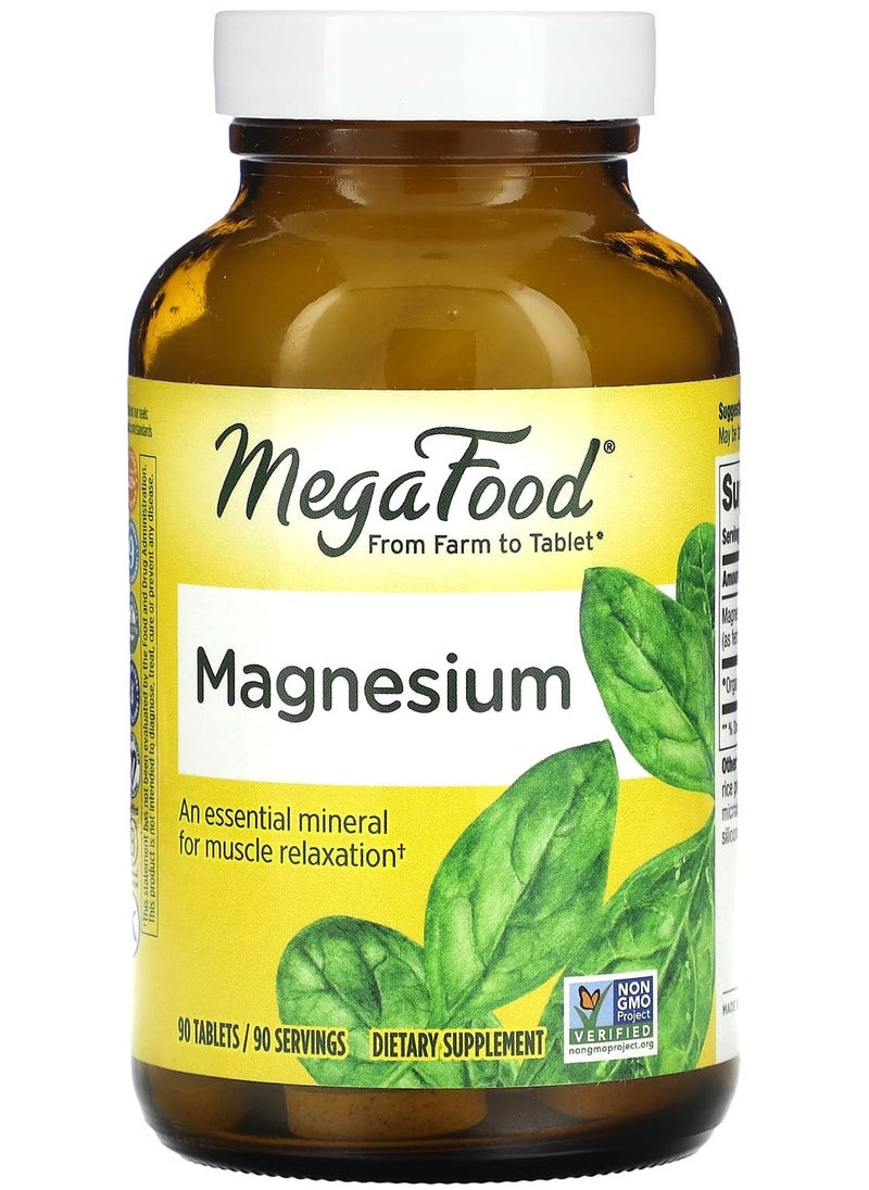 MegaFood - Magnesium, 90 Tablets - Image 1