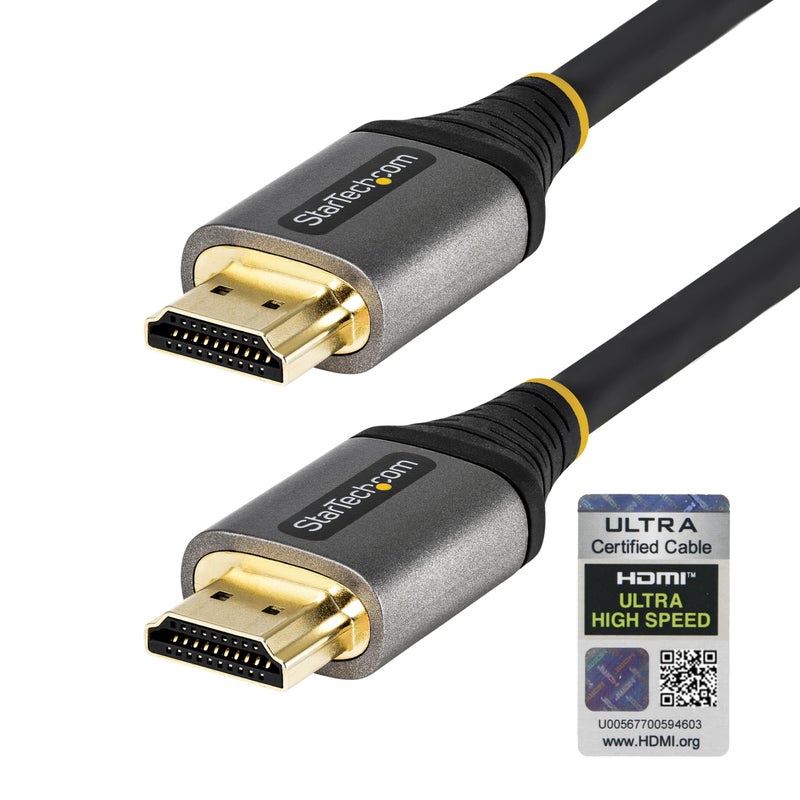 StarTech.com 6ft (2m) HDMI 2.1 Cable 8K - Certified Ultra High Speed HDMI Cable 48Gbps - 8K 60Hz/4K 120Hz HDR10+ eARC - Ultra HD 8K HDMI Cable - Monitor/TV/Display - Flexible TPE Jacket (HDMM21V2M) - Image 1