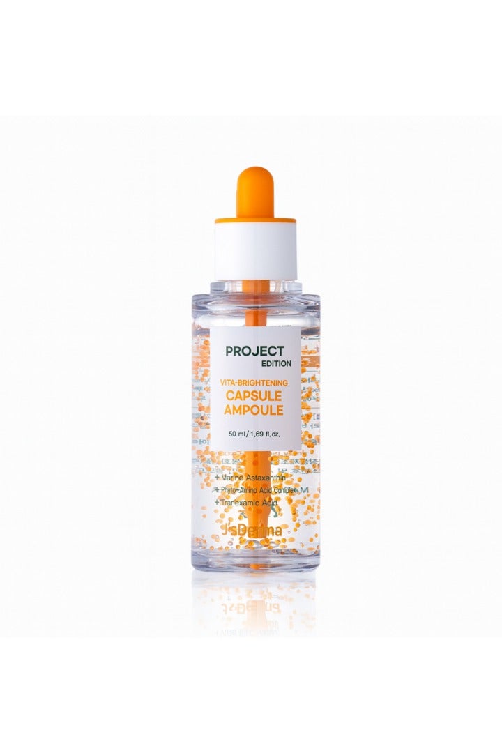 J'sDerma Vita-Brightening Capsule Ampoule Serum 50ml | Vitamin C, Niacinamide & Tranexamic Acid Dark Spot Corrector for Radiant, Even-Toned, Anti-Wrinkle and Whitening Skin - Image 1