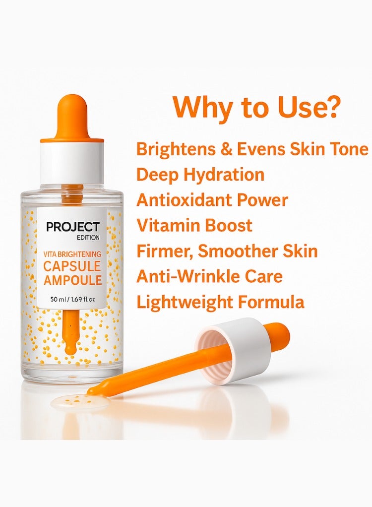 J'sDerma Vita-Brightening Capsule Ampoule Serum 50ml | Vitamin C, Niacinamide & Tranexamic Acid Dark Spot Corrector for Radiant, Even-Toned, Anti-Wrinkle and Whitening Skin - Image 2