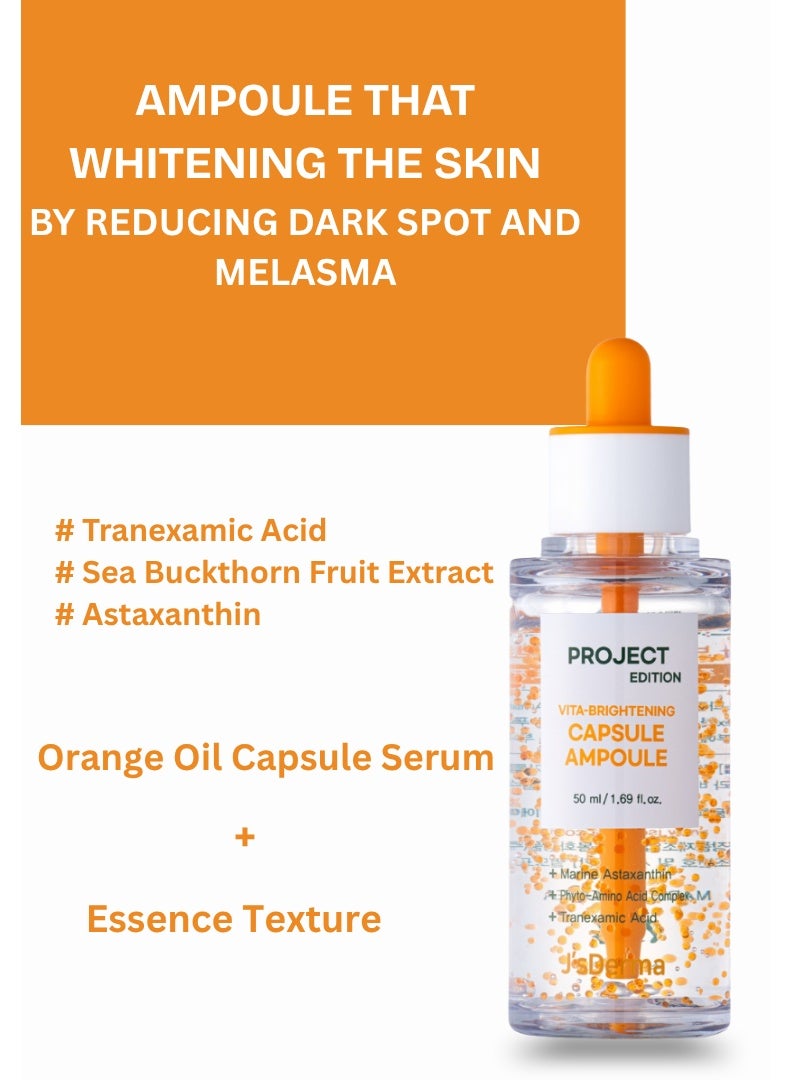 J'sDerma Vita-Brightening Capsule Ampoule Serum 50ml | Vitamin C, Niacinamide & Tranexamic Acid Dark Spot Corrector for Radiant, Even-Toned, Anti-Wrinkle and Whitening Skin - Image 4